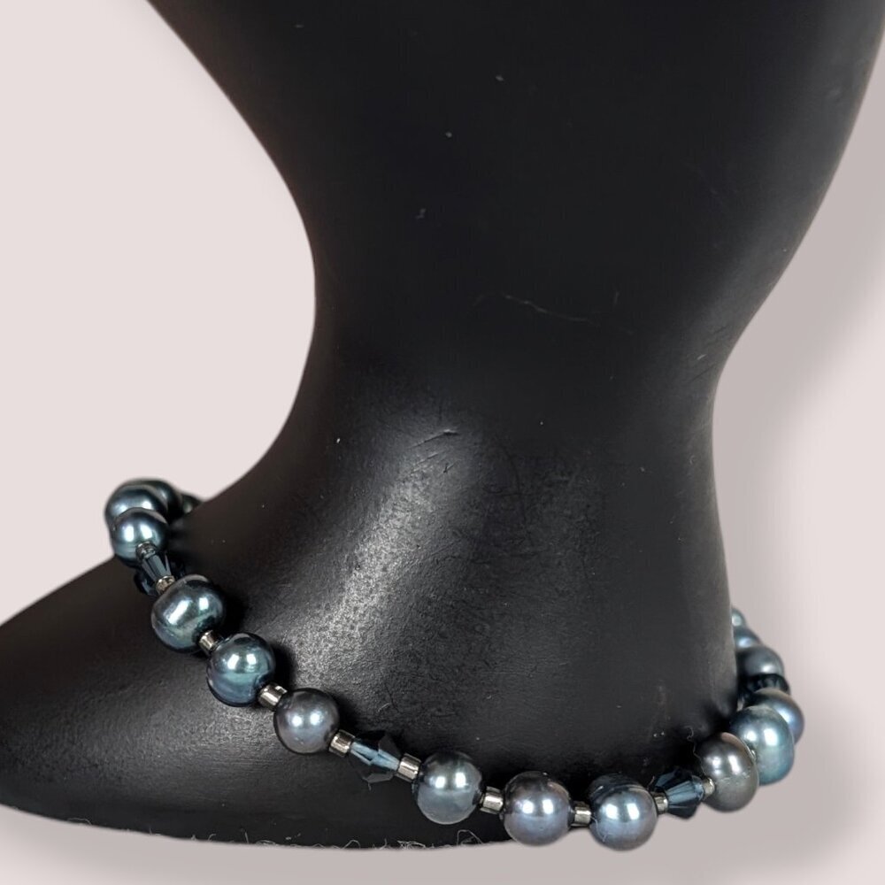 V. Black Freshwater Pearl Beaded Bracelet / Anklet